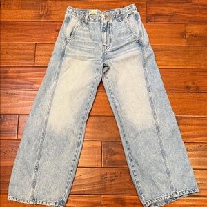 Anthropology Pilcro Sky Blue Barrel Jeans Size 25